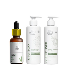 Natural Infusions Hair Combo Kit - Comes With Hair Growth Serum (50ml), Zero Dandruff Zero Hairfall Shampoo (250ml) & Nourishing Conditioner (250ml)