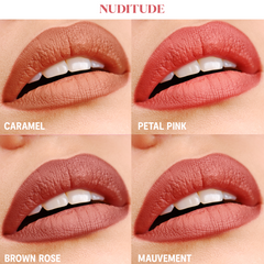 Gush Beauty Retro Glam Lip Kit - NUDITUDE / THINK PINK | 8.4 ml each